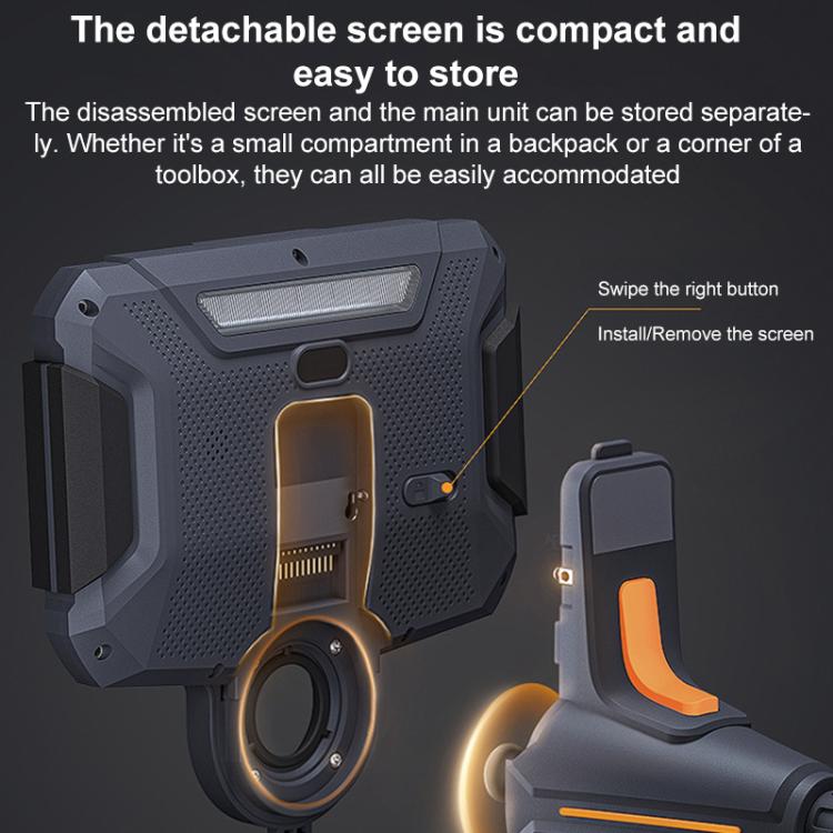TESLONG TF600 6 Inch Screen 360 Degree Steering Industrial Endoscope Supports Wi-Fi 1.55m Cable Length, 6.5mm Dual Lens