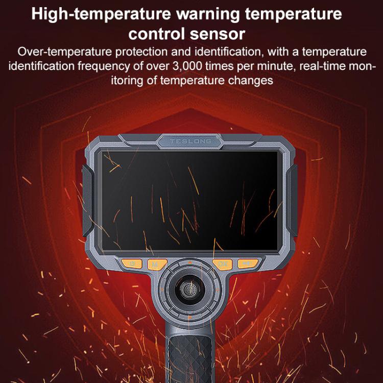 TESLONG TF600 6 Inch Screen 360 Degree Steering Industrial Endoscope Supports Wi-Fi 1.55m Cable Length, 6.5mm Dual Lens