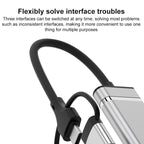 USB / Type-C / 8 Pin to CF / TF / SD Card Reader, 3.5mm HUB Adapter 6 in 1 Docking Station, 6-in-1