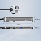 USB / Type-C / 8 Pin to TF / SD Card Reader, USB, Type-C HUB Adapter 5 in 1 Docking Station, 5-in-1 Card Reader