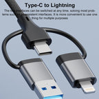 USB / Type-C / 8 Pin to TF / SD Card Reader, USB, Type-C HUB Adapter 5 in 1 Docking Station, 5-in-1 Card Reader