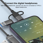 USB / Type-C / 8 Pin to TF / SD Card Reader, USB, Type-C HUB Adapter 5 in 1 Docking Station, 5-in-1 Card Reader