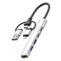 USB / Type-C / 8 Pin to 3.5mm, PD, 2 x USB, Type-C HUB Adapter 5 in 1 Docking Station, 5-in-1 3.5mm