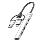 USB / Type-C / 8 Pin to 3.5mm, PD, 2 x USB, Type-C HUB Adapter 5 in 1 Docking Station, 5-in-1 3.5mm