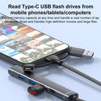 USB / Type-C / 8 Pin to 3.5mm, PD, 2 x USB, Type-C HUB Adapter 5 in 1 Docking Station, 5-in-1 3.5mm