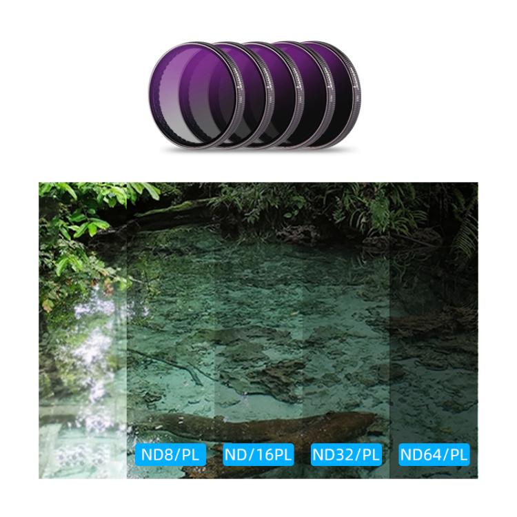 For DJI Action 5 Pro Camera Lens Filter, CPL, ND8, ND16, ND32, ND64, UV, Diffusion 1/4, ND8PL, ND16PL, ND32PL, ND64PL