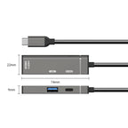 Type-C to Type-C, USB-A, HDMI HUB Docking Station, Type-C to Type-C+USB+HDMI