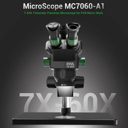 2uul MC7060-A1 7-60X Synchronous Zoom Trinocular Microscope, 2uul MC7060-A1