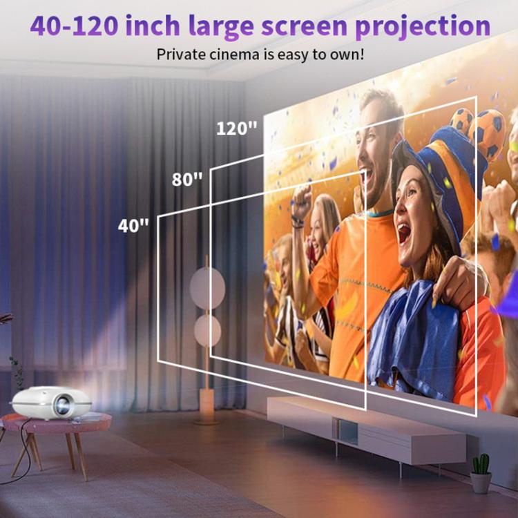 Cheerlux C1 Android Version 1280x720P 100ANSI Bluetooth 5.1 Smart Projector, US Plug, UK Plug, AU Plug, EU Plug