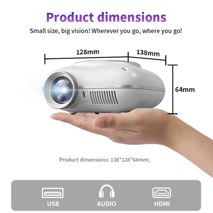 Cheerlux C1 Android Version 1280x720P 100ANSI Bluetooth 5.1 Smart Projector, US Plug, UK Plug, AU Plug, EU Plug