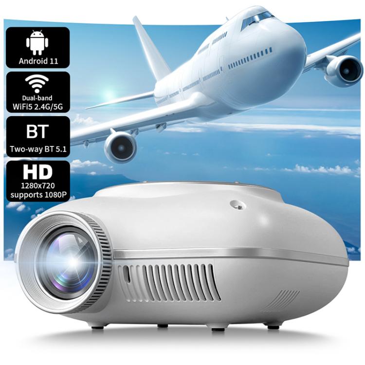 Cheerlux C1 Android Version 1280x720P 100ANSI Bluetooth 5.1 Smart Projector, US Plug, UK Plug, AU Plug, EU Plug