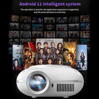 Cheerlux C1 Android Version 1280x720P 100ANSI Bluetooth 5.1 Smart Projector, US Plug, UK Plug, AU Plug, EU Plug