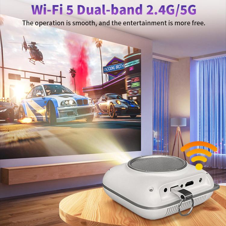 Cheerlux C1 Android Version 1280x720P 100ANSI Bluetooth 5.1 Smart Projector, US Plug, UK Plug, AU Plug, EU Plug
