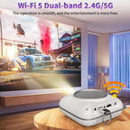 Cheerlux C1 Android Version 1280x720P 100ANSI Bluetooth 5.1 Smart Projector, US Plug, UK Plug, AU Plug, EU Plug