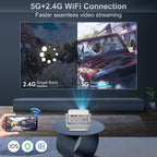 Cheerlux C6C Same Screen Version 1280x720P 180ANSI Bluetooth 5.1 Smart Projector, with Gimbal, US Plug, UK Plug, AU Plug, EU Plug
