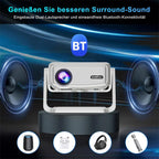 Cheerlux C6C Same Screen Version 1280x720P 180ANSI Bluetooth 5.1 Smart Projector, with Gimbal, US Plug, UK Plug, AU Plug, EU Plug