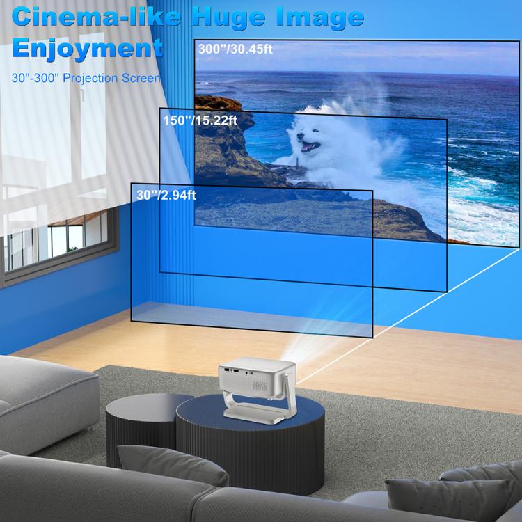 Cheerlux C6C Android Version 1280x720P 180ANSI Bluetooth 5.0 Smart Projector, with Gimbal, US Plug, UK Plug, AU Plug, EU Plug
