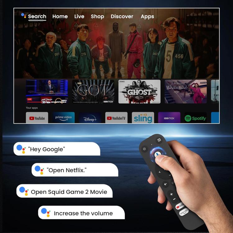 Cheerlux C10 Google TV Version 2K Dongle 1920x1080P 300ANSI Smart Projector, US Plug, UK Plug, AU Plug, EU Plug