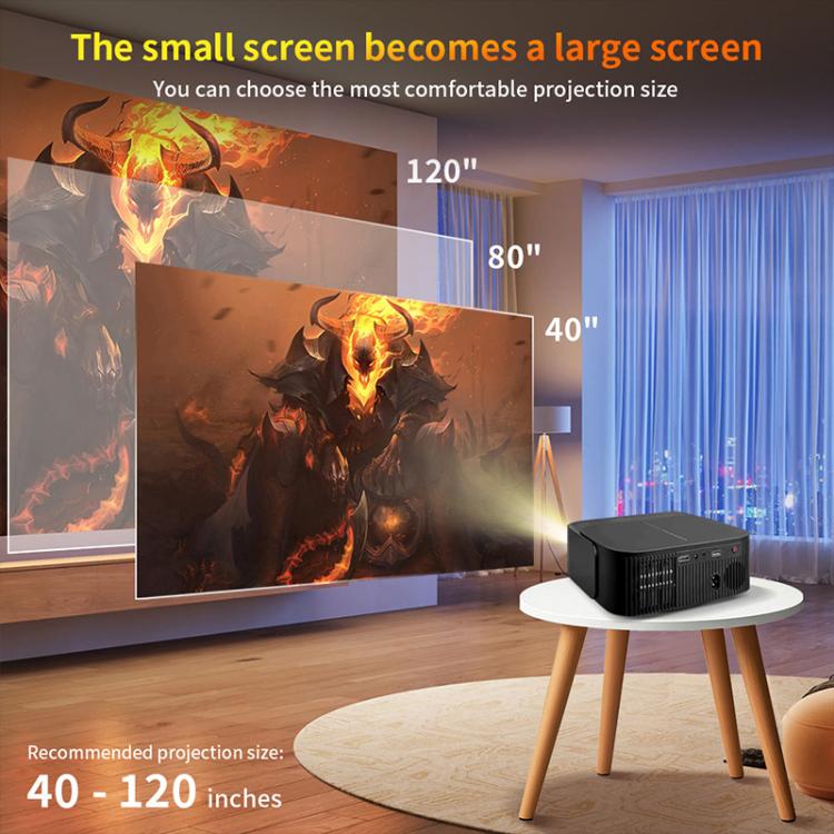 Cheerlux E2C Whale OS Version 1920x1080P 300ANSI Smart Projector, US Plug, UK Plug, AU Plug, EU Plug