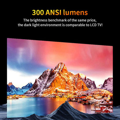 Cheerlux E2C Same Screen Version 1920x1080P 300ANSI Smart Projector, US Plug, UK Plug, AU Plug, EU Plug