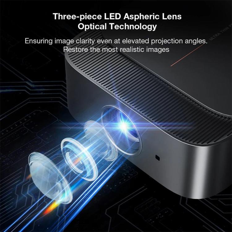 Cheerlux E2C Same Screen Version 1920x1080P 300ANSI Smart Projector, US Plug, UK Plug, AU Plug, EU Plug