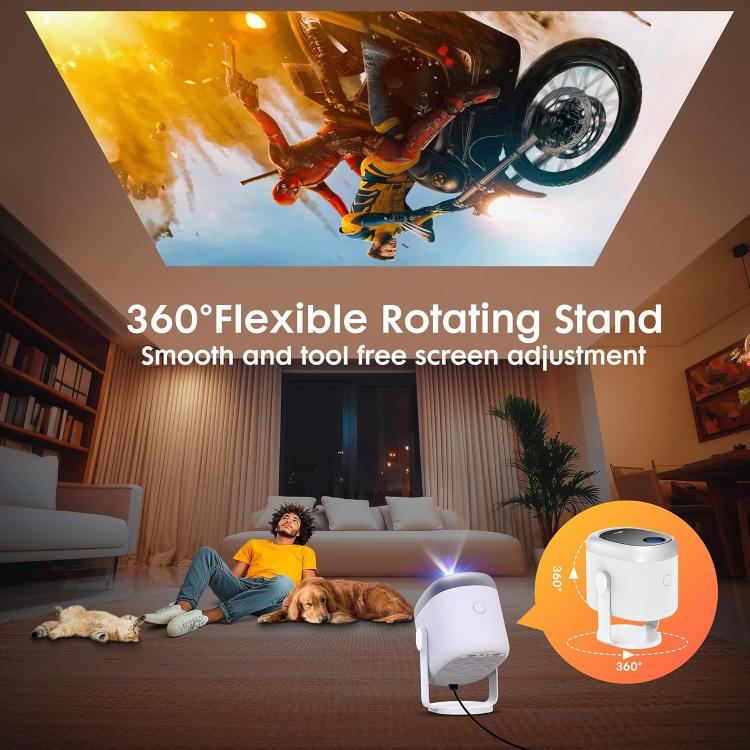 Cheerlux H1 Whale OS Version 1280x720P 180ANSI Smart Projector, with Gimbal, US Plug, UK Plug, AU Plug, EU Plug