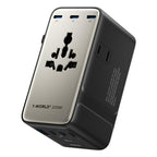 MOMAX UA28L 1-World 2 205W Dual AC 7-Port Universal Travel GaN Charger with 140W Cable, UA28L