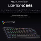 Logitech G PRO X TKL Wireless Gaming Keyboard, GX-T Mechanical Switches