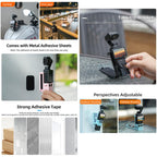 Sunnylife Magnetic Mount 1/4 Adapter Cold Shoe Tabletop Base Bracket Angles Adjustable Multi Expansion Mount, 761V2 For DJI OSMO Pocket 3