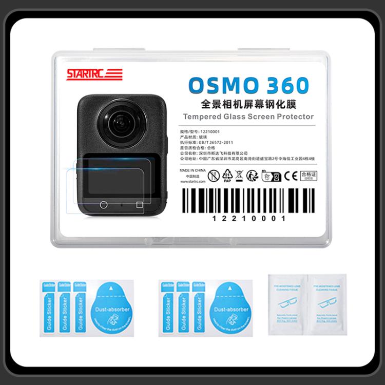 STARTRC 2pcs HD Screen Tempered Glass Films, For DJI Osmo 360 2pcs
