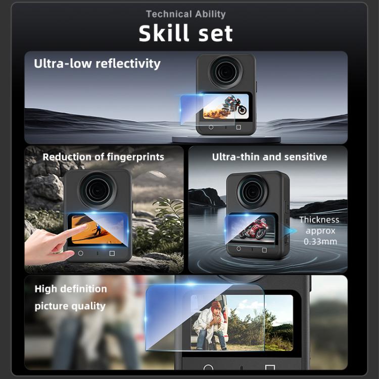 STARTRC 2pcs HD Screen Tempered Glass Films, For DJI Osmo 360 2pcs