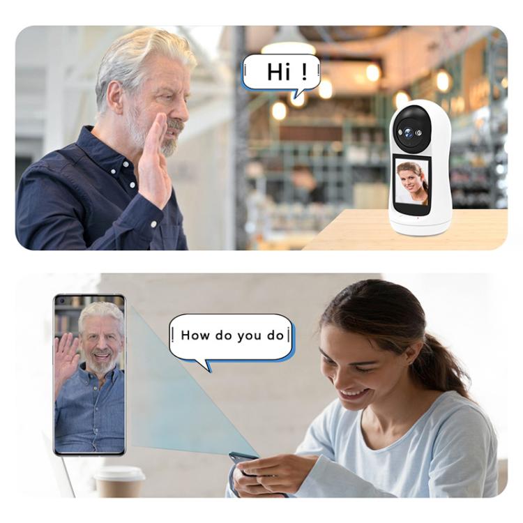 V5 3MP Home HD Full Color Two-Way Video Call Camera Support One-Click Call, EU Plug, US Plug