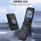 UNIWA X29 Keypad Flip Rugged Phone, 2.8 inch + 1.77 inch Double Screen, MT6261D, Network: 2G, EU Plug, US Plug, UK Plug, AU Plug