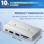 HST-2A1CTS 5 in 1 USB 3.0 Detachable Magnetic Docking Station, HST-2A1CTS