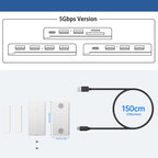 HST-2A2C 4 in 1 USB 3.2 10Gbps Detachable Magnetic Docking Station, HST-2A2C