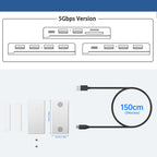 HST-4A-U3 4 in 1 USB 3.0 Detachable Magnetic Docking Station, HST-4A-U3