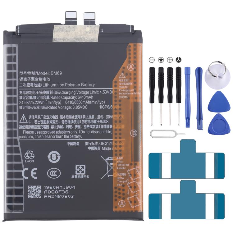 Battery Replacement, For Xiaomi Redmi Turbo 4 K80 / K80 Pro BM69 6550mAh, For Redmi Note 14 Pro+ 5G BM68 6200mAh, For Xiaomi Redmi Note 14 Pro BN5W 5500mAh, For Xiaomi POCO C65 / M6 5G / Redmi 13C BN5Q 5000mAh, For Xiaomi 13T / Poco X6 Pro 5G BM5T 5000...