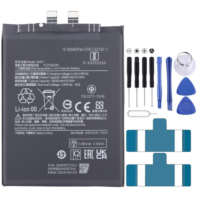 Battery Replacement, For Xiaomi Redmi Turbo 4 K80 / K80 Pro BM69 6550mAh, For Redmi Note 14 Pro+ 5G BM68 6200mAh, For Xiaomi Redmi Note 14 Pro BN5W 5500mAh, For Xiaomi POCO C65 / M6 5G / Redmi 13C BN5Q 5000mAh, For Xiaomi 13T / Poco X6 Pro 5G BM5T 5000...