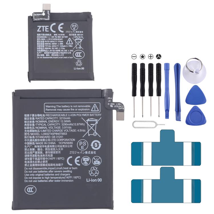 Battery Replacement, For ZTE Blade A35 / A55 Z2453 BL-49S-976546 5000mAh, For Nubia Flip 5G NX724J 3290mAh 970mAh 1 Pair, For ZTE Blade A73 CN550 E6553ZTE-B 5000mAh, For ZTE Blade A52 Lite Li3939T44P10h826645 4000mAh, For ZTE Blade 20 Smart V1050 5000m...