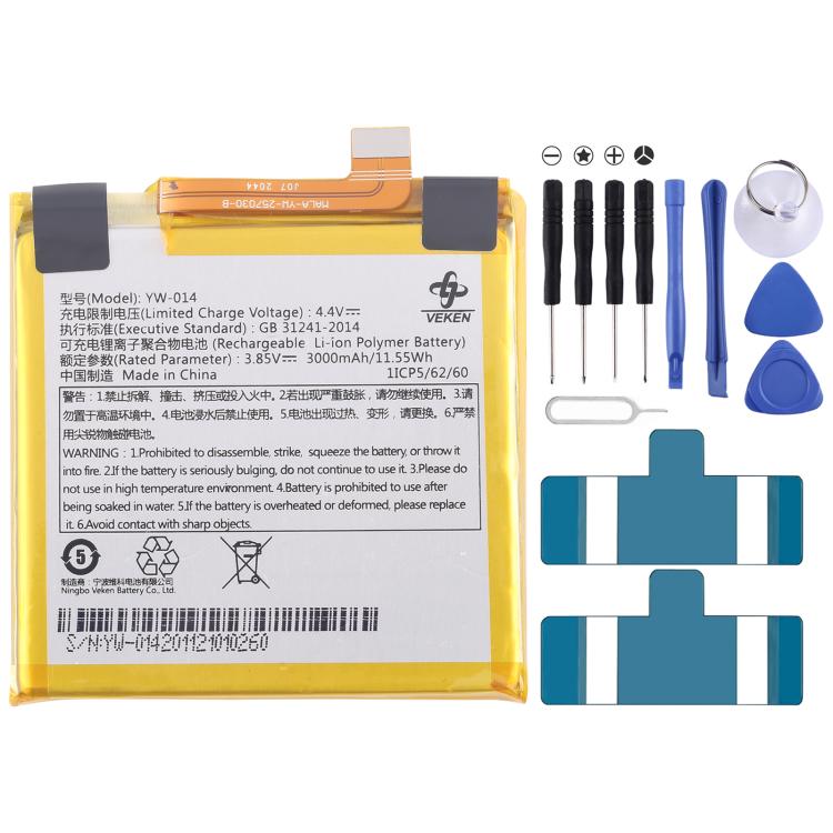 Battery Replacement, For VEKEN YW-011 3.8V 2500mAh, For VEKEN YW-009 3020mAh, For VEKEN  YW-014 3000mAh 3.85v