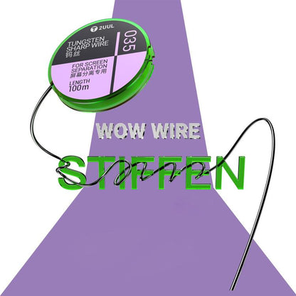 2UUL WS-035 0.035mm 100m Tungsten Sharp Diamond Wire, 2UUL WS-035
