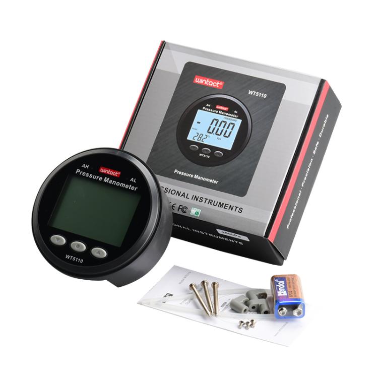 Wintact WT5110 / 1Kpa Portable Hight Precision Pressure Manometer with Temperature Compensation, WT5110 / 1Kpa
