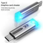 DOONJIEY USB-C / Type-C Interface Graphics Card Spoofer Virtual Monitor with Indicator Light, Type-C Interface