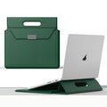 Handle Portable Laptop Briefcase PU Leather Laptop Sleeve with Foldable Stand, For 13 / 14 inch, For 15 / 16.1 inch
