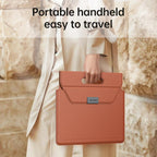 Handle Portable Laptop Briefcase PU Leather Laptop Sleeve with Foldable Stand, For 13 / 14 inch, For 15 / 16.1 inch