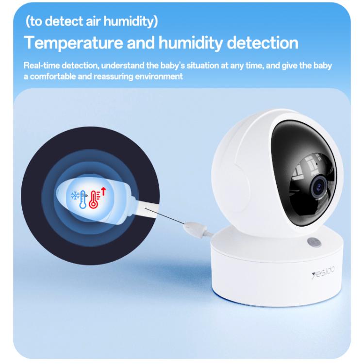 Yesido KM28 5 inch LCD Screen 2.4G WiFi Baby Monitor Care Camera, Plug: UK Plug, KM28