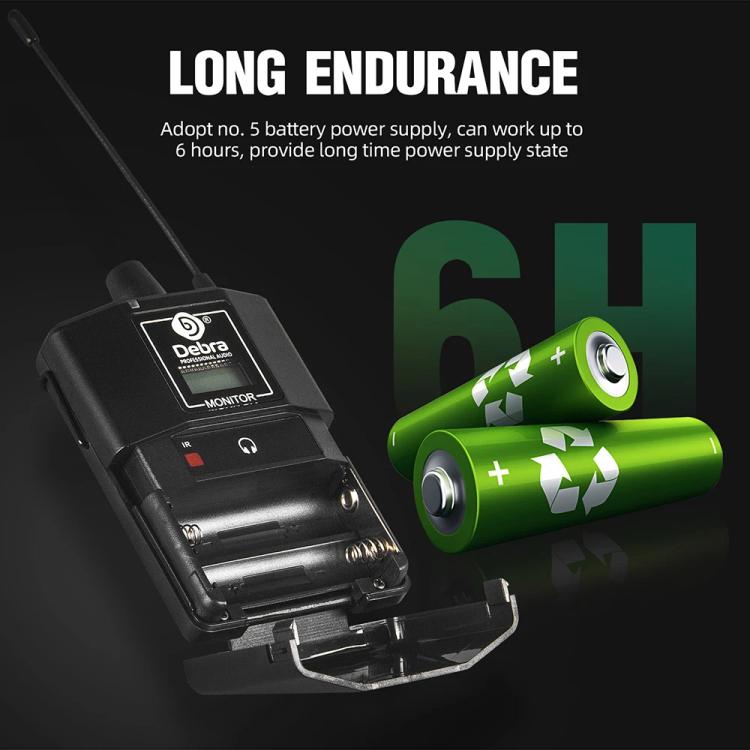 DEBRA ER-102 Wireless Audio Return Monitoring Receiver + Earphones, 1RX