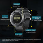 NORTH EDGE APACHE-D Outdoor Waterproof Men Multi-Function Nylon Strap Smart Sports Watch