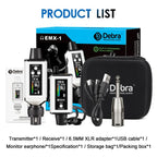 DEBRA EMX-1 XLR Adapter Portable Wireless Monitor System Transmitter & Receiver, TX & RX