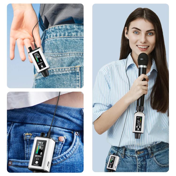 DEBRA EMX-1 XLR Adapter Portable Wireless Monitor System Transmitter & Receiver, TX & RX